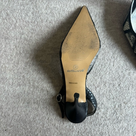 Snake print pointed toe heels - Picture 6 of 7